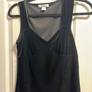 White House Black Market Black Velvet Scoop Neck Dress